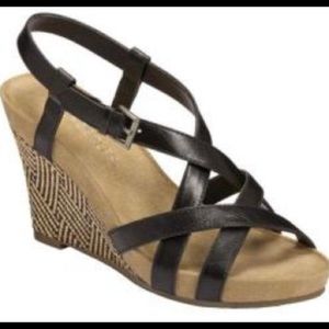 Aerosols At First Plush wedge sandal